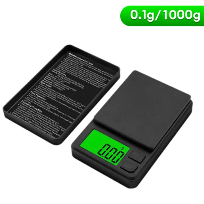 Digital Pocket Scale 1000g x 0.1g - Precision Jewelry Food Travel