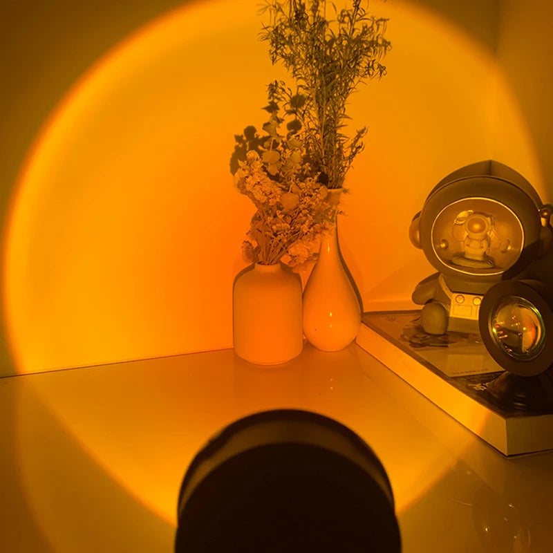 LED USB Sunset Projector Light - Portable Mood Lamp Home Decor