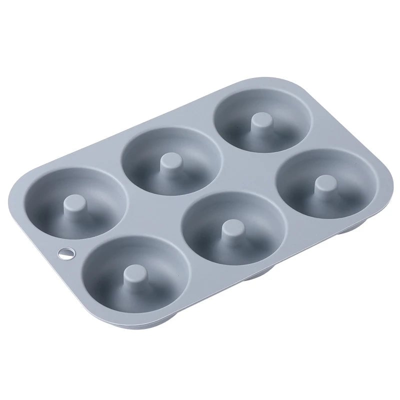 6-Hole Silicone Donut Mold Non-Stick Food Grade Baking Pan