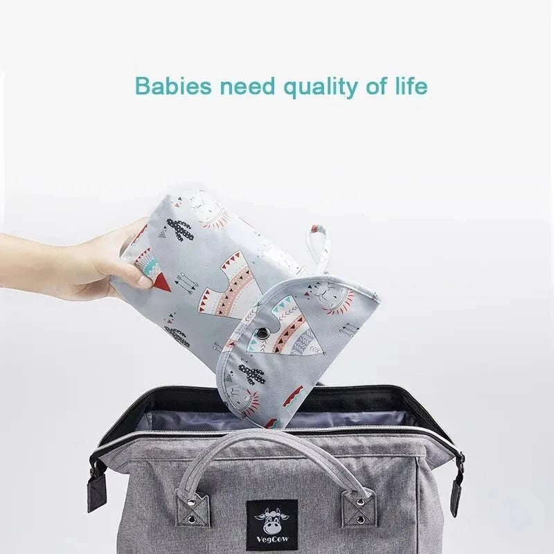 Waterproof Baby Diaper Bag Wet Dry Compartment Stroller Organizer