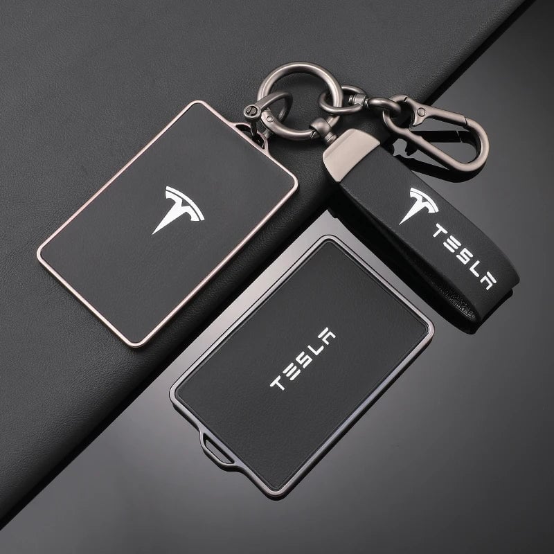 TPU Leather Tesla Key Fob Case NFC Compatible Model 3/S/X/Y Cover