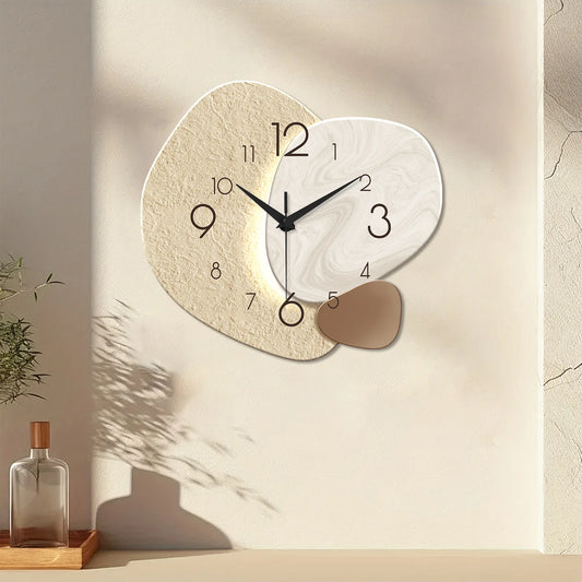 Silent Quartz Wall Clock - Modern Minimalist Design for Living Room