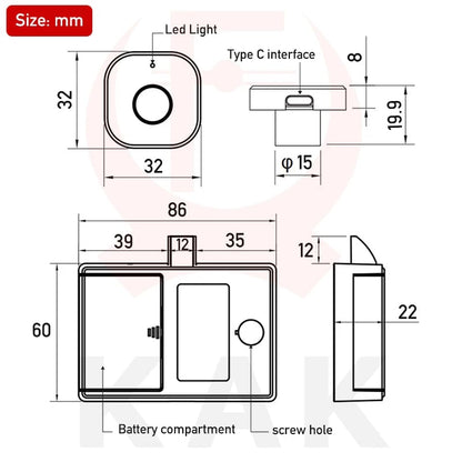 Biometric Fingerprint Cabinet Lock - Keyless Smart Drawer Security