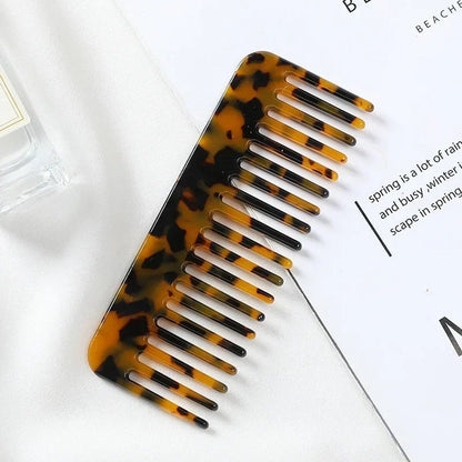 Wide Tooth Acetate Hair Comb Anti Static Korean Massage Hairbrush
