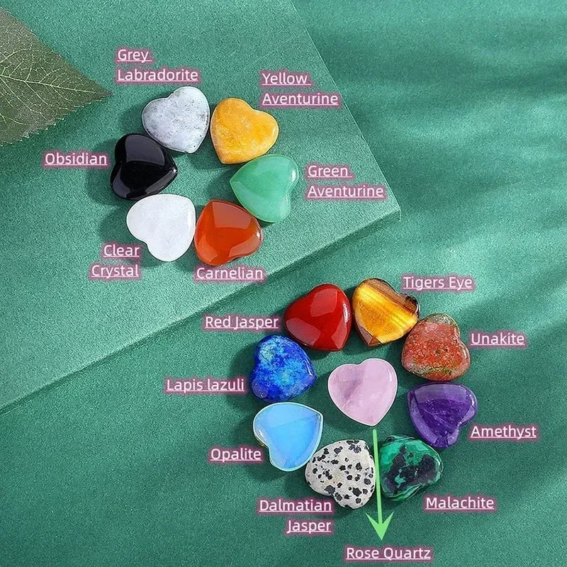 Heart Shape Amethyst Agate Crystal Stones 10-30PCS Natural Mineral