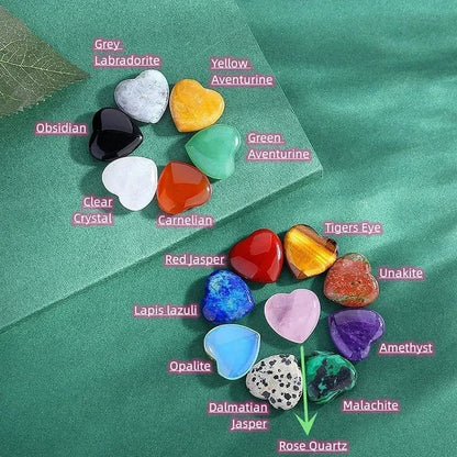 Heart Shape Amethyst Agate Crystal Stones 10-30PCS Natural Mineral