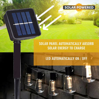 Solar LED Globe String Lights - Outdoor Waterproof Fairy Lights