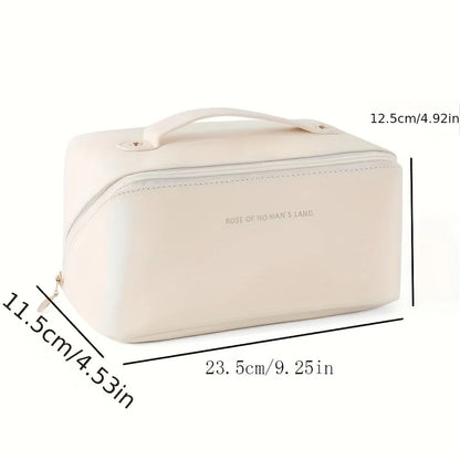 Luxury Travel Makeup Organizer Bag - Zip Cosmetic Toiletry Kit