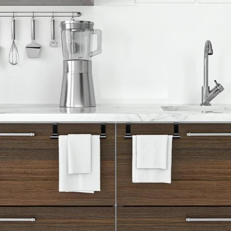 Steel Wire Over Cabinet Door Towel Rack - Punch-Free Hanging