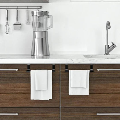 Steel Wire Over Cabinet Door Towel Rack - Punch-Free Hanging