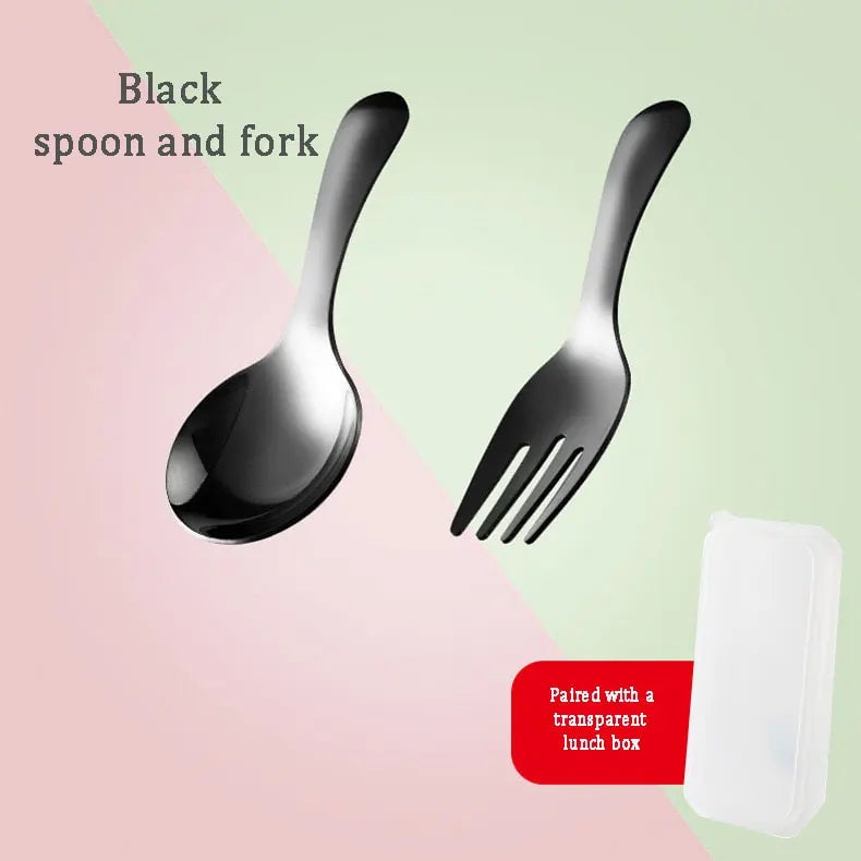 304 Stainless Steel Portable Spoon Fork Set - Outdoor Camping
