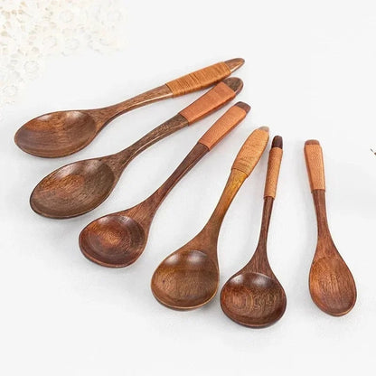 Natural Wooden Cooking Spoons - Multi-Purpose Kitchen Utensil Set