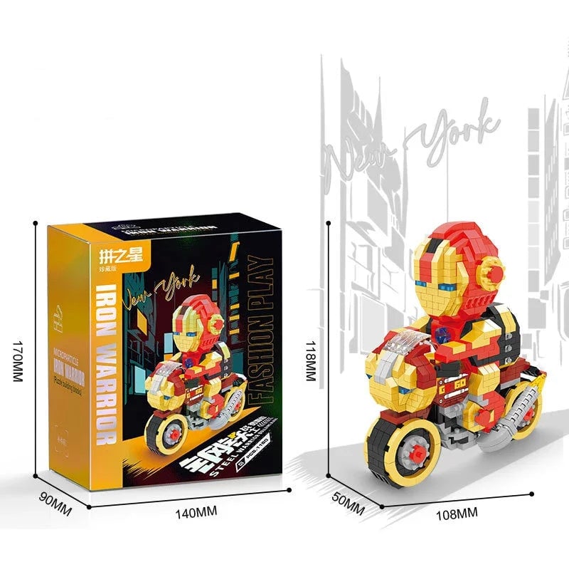 Batman 3D Mini Building Blocks Figure - DC Hero Motorcycle Puzzle Model