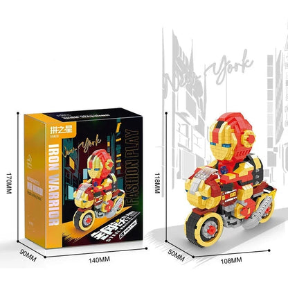 Batman 3D Mini Building Blocks Figure - DC Hero Motorcycle Puzzle Model