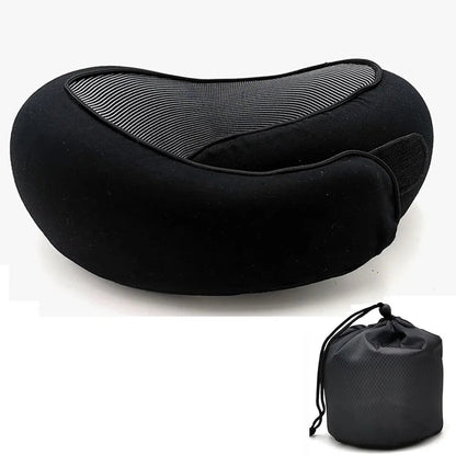 Memory Foam U-Shaped Travel Neck Pillow - Adjustable Support