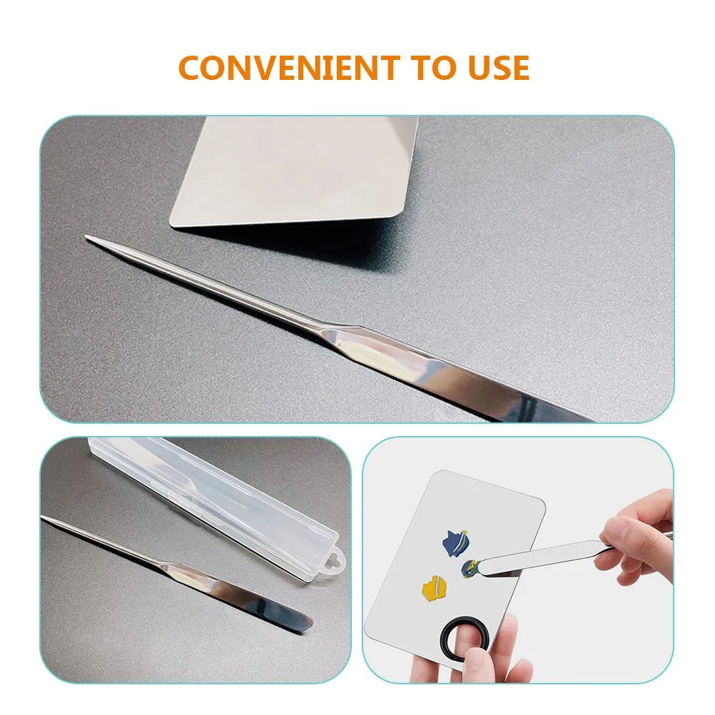 2Pcs Stainless Steel Makeup Mixing Rods Foundation Nail Art Tools