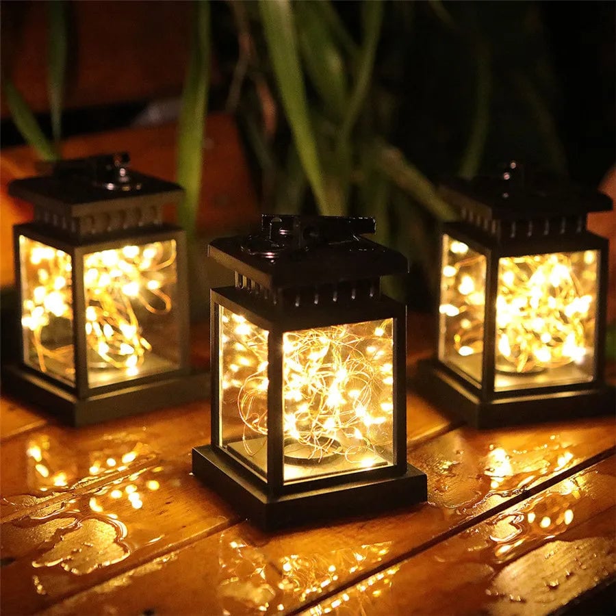 Solar LED Lantern Outdoor Garden Landscape Hanging Light Decor