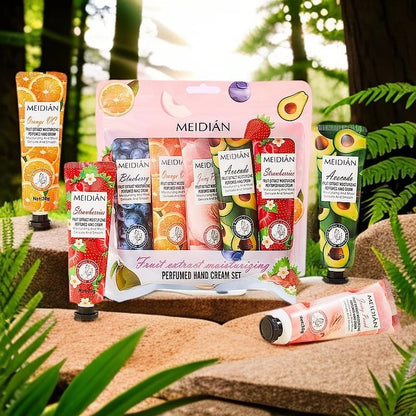 5-Piece Fruit Scented Hand Cream Set - Moisturizing Care Mask