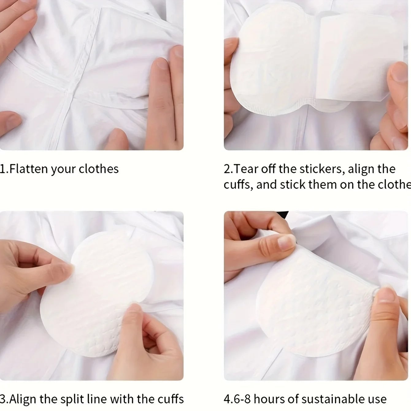 Washable Underarm Sweat Pads 20-100pcs Absorbing Armpit Guards