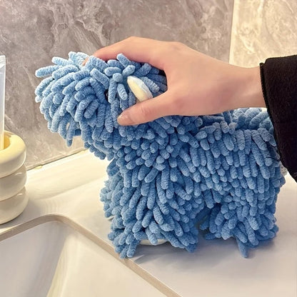 Wall Mount Puppy Shaped Hand Towel - Kitchen Bathroom Absorbent
