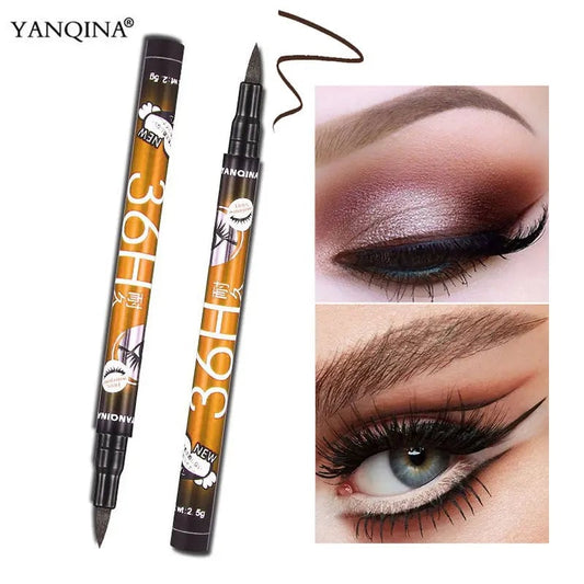 12 Pcs Waterproof Long Lasting Liquid Eyeliner Set Black Brown Blue