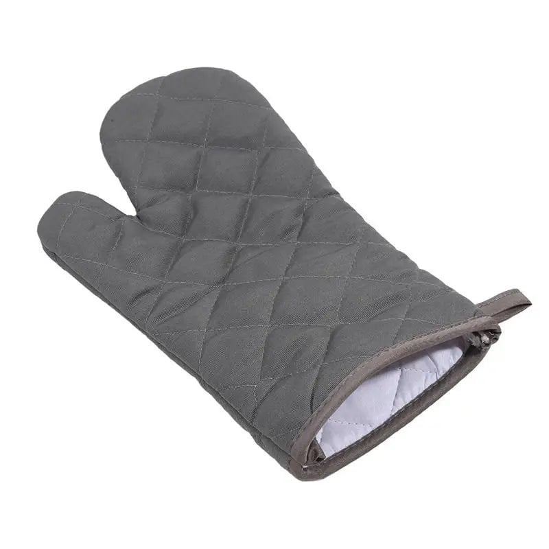 Heat Resistant Cotton Oven Gloves - Insulated Anti-Scald Baking BBQ
