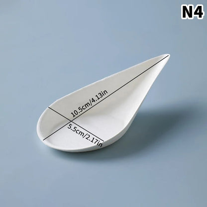 50 Pcs Water Drop Disposable Paper Dessert Plates High-Quality Trays