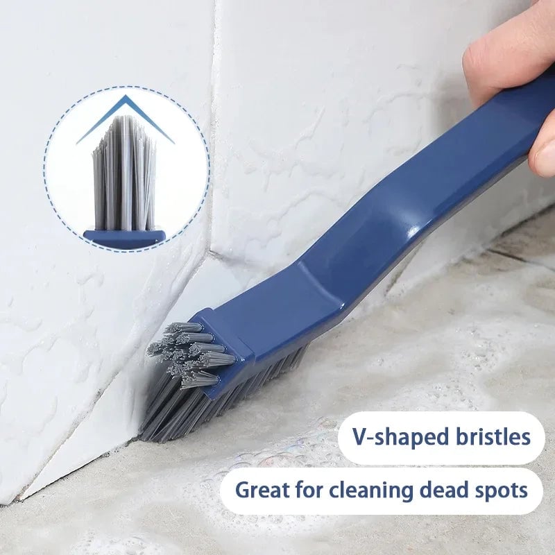 2-in-1 Corner Gap Cleaning Brush - Bathroom Floor Tile Scrubber