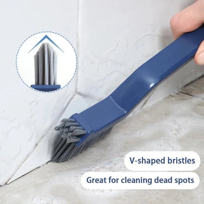 2-in-1 Corner Gap Cleaning Brush - Bathroom Floor Tile Scrubber