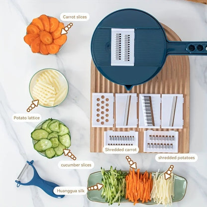 12-in-1 Commercial Vegetable Chopper Slicer Grater Multi-Functional