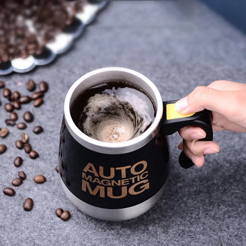 Electric Self Stirring Coffee Mug 450ml Stainless Steel Magnetic