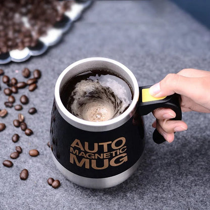 Electric Self Stirring Coffee Mug 450ml Stainless Steel Magnetic