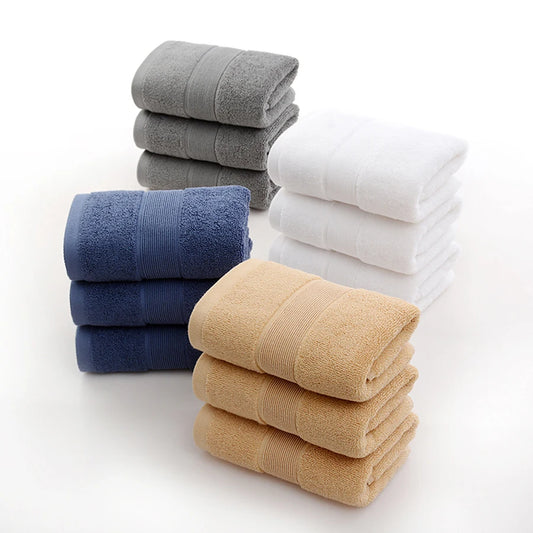 Premium Cotton Face Towels - Ultra Absorbent Non-Shedding 2-Pack