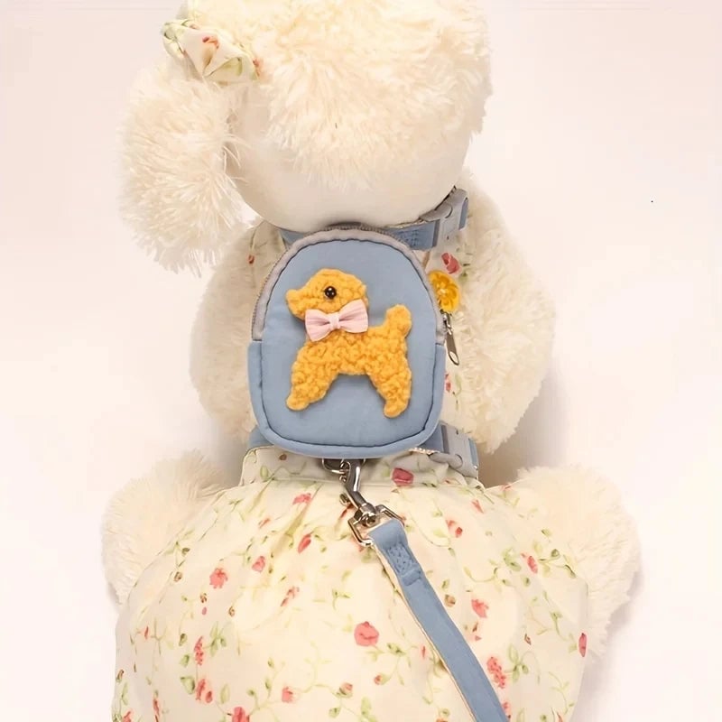 Adjustable Pet Vest Backpack Leash - Small to Medium Dogs