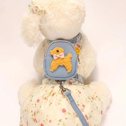 Adjustable Pet Vest Backpack Leash - Small to Medium Dogs