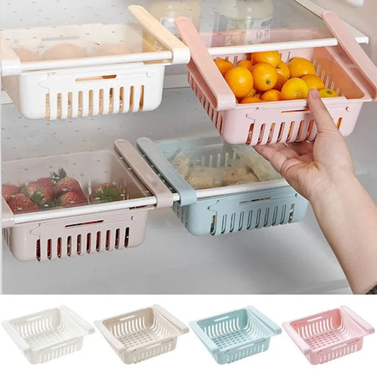 Magnetic Fridge Organizer Drawer Basket - Egg & Fruit Storage Box