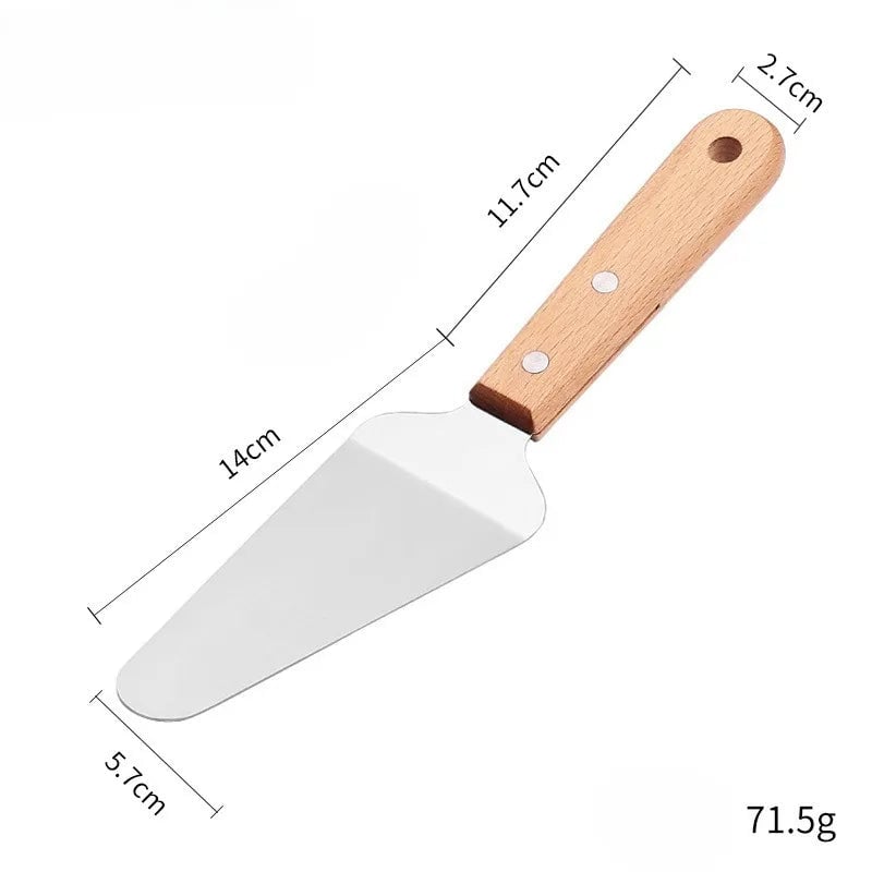 Stainless Steel Spatula with Wooden Handle - Teppanyaki Scraper