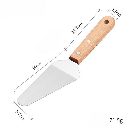 Stainless Steel Spatula with Wooden Handle - Teppanyaki Scraper