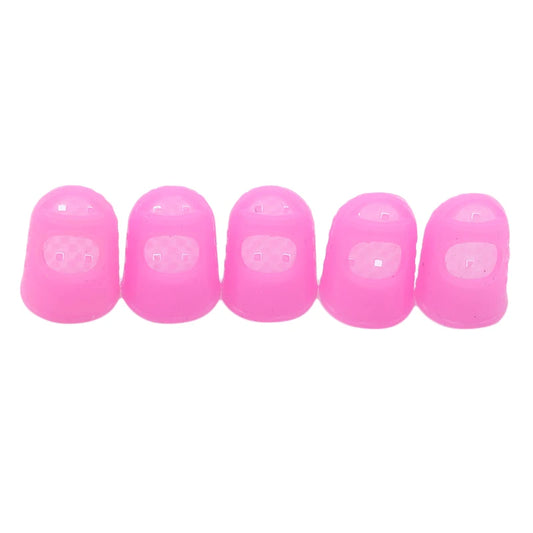 5pcs Silicone Thimbles Hollowed Breathable Finger Protectors DIY