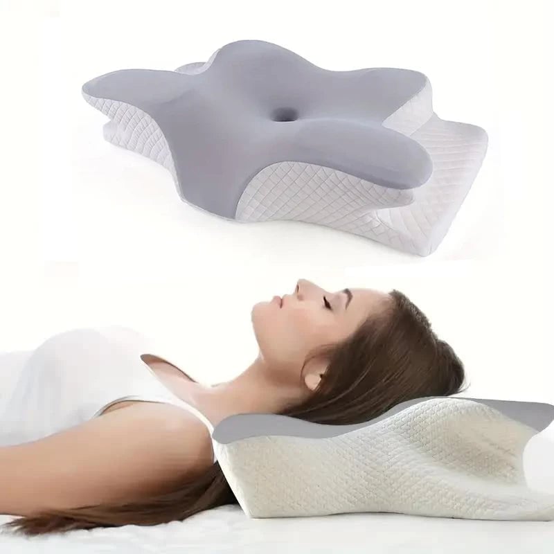 Memory Foam Butterfly Cervical Pillow Orthopedic Neck Pain Relief
