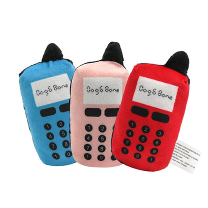 Phone Shaped Squeaky Pet Toys - Durable Interactive Training Chew
