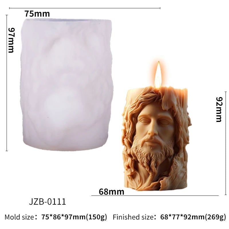 Jesus Statue Silicone Candle Mold Virgin Mary Resin Soap Craft