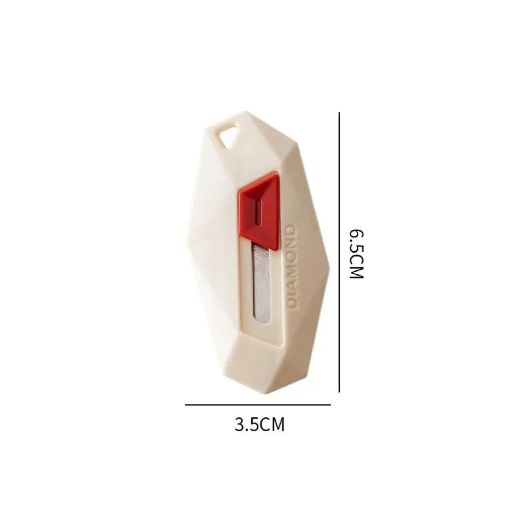 Magnetic Safety Box Cutter - Round Head Utility Knife Diamond Design