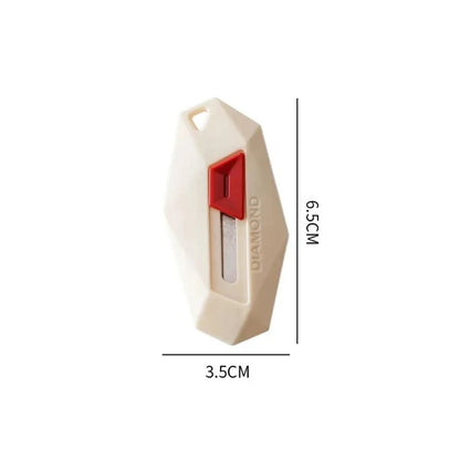 Magnetic Safety Box Cutter - Round Head Utility Knife Diamond Design