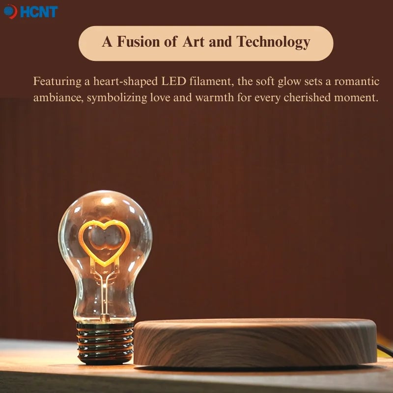 Magnetic Levitation LED Bulb Lamp - Floating Glass Desk Light