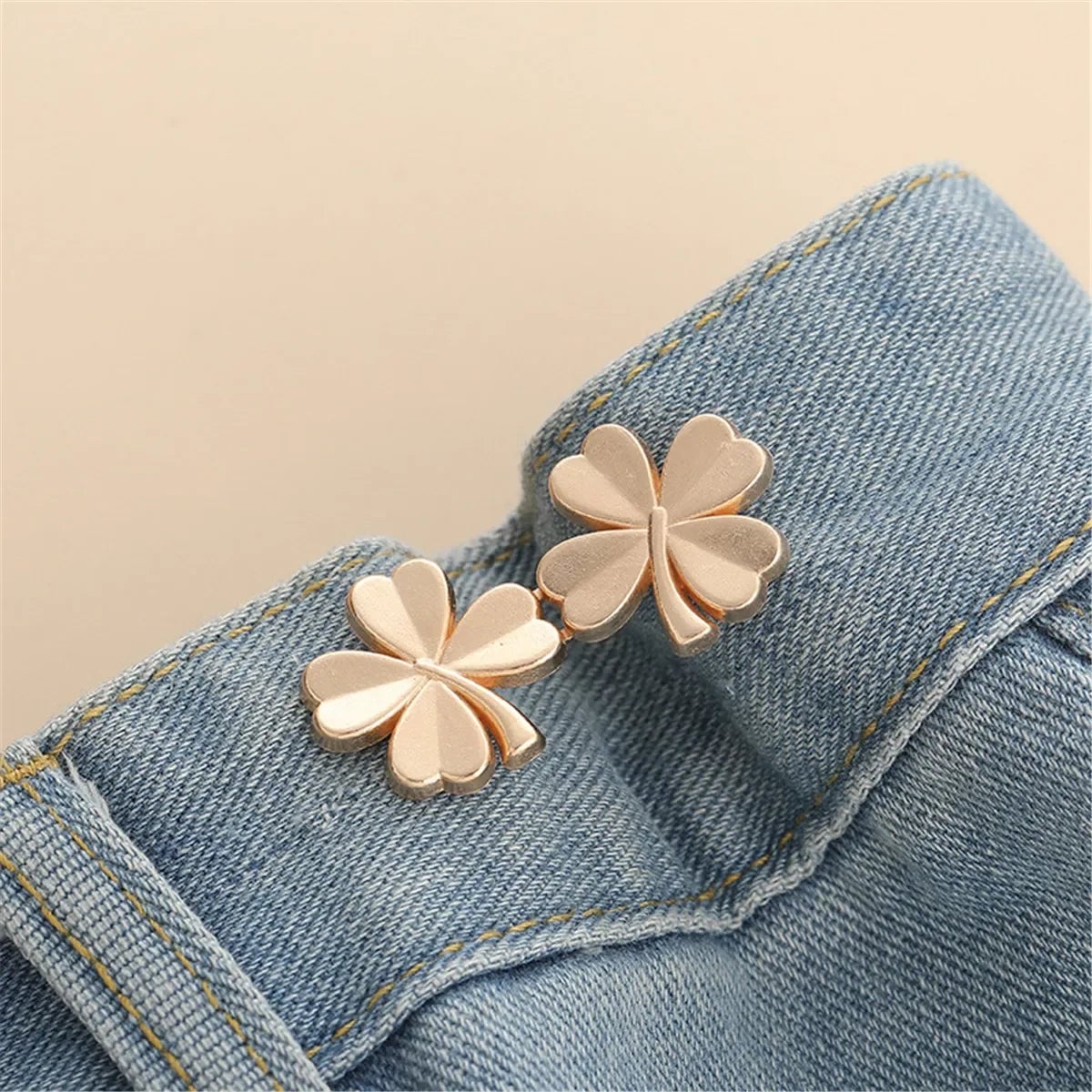 Adjustable Jean Button Clips - Retractable Waist Tightener Buckle