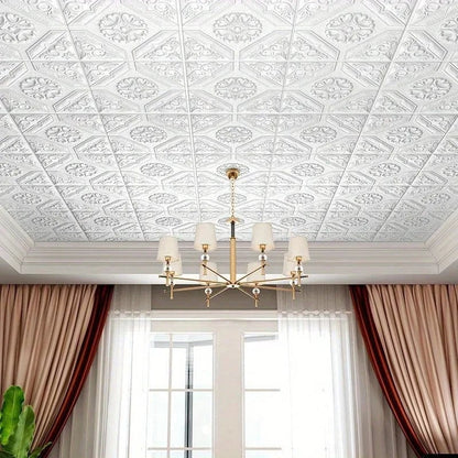 3D Self Adhesive Waterproof Ceiling Wallpaper 35x35cm Tiles 5-10pcs