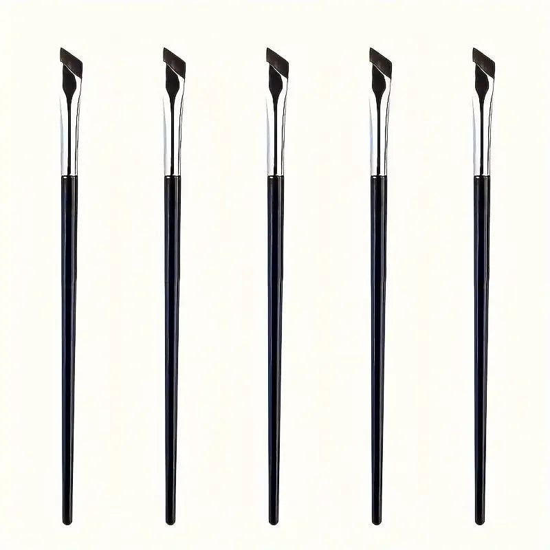 Ultra Thin Angled Eyeliner Eyebrow Brush Set - Precision Detail