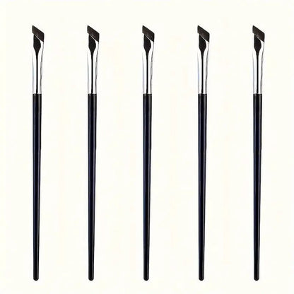Ultra Thin Angled Eyeliner Eyebrow Brush Set - Precision Detail