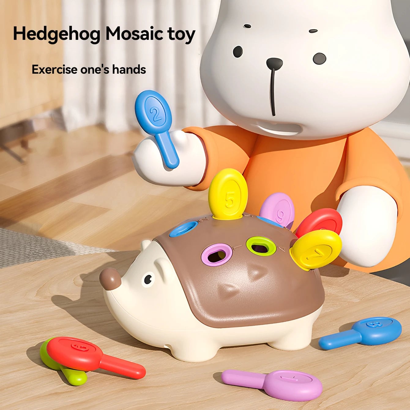 Hedgehog Number Matching Puzzle - Educational Assembly Learning Toy